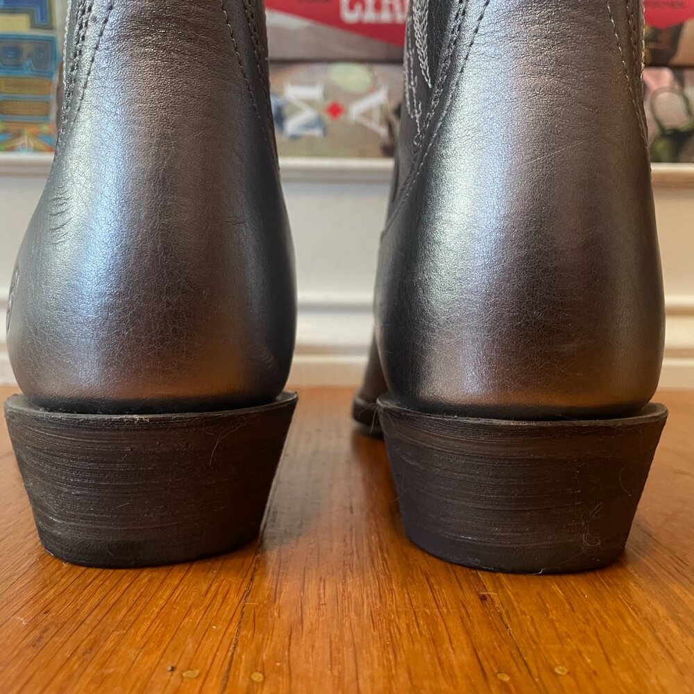 Silver Ariat Tailgate Snip Toe Cowboy Western Boots Size 8.5B (fits like 9) - Picture 8 of 9